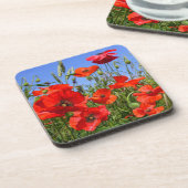 Champ de pavot ~ Dessous de verre (Côté gauche)