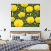 champ de pissenlits jaune vif impression d'art (Insitu(Chambre))