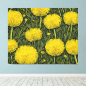 champ de pissenlits jaune vif impression d'art (Insitu (Plancher de Bois))