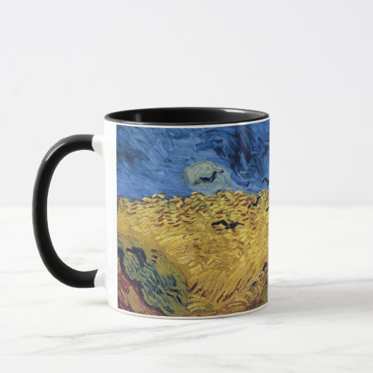 Champ de roues avec corbeaux Vincent van Gogh Mug (Gauche)