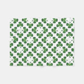Champ de Shamrock Clovers Couverture en polaire (Devant (Horizontal))