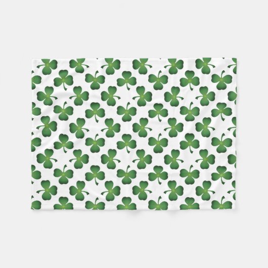 Champ de Shamrock Clovers Couverture en polaire (Devant (Horizontal))