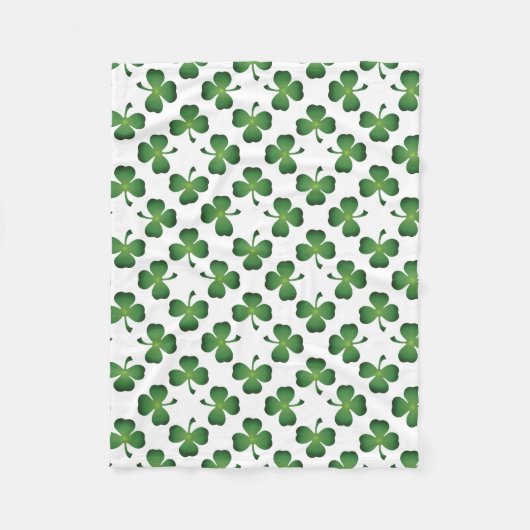 Champ de Shamrock Clovers Couverture en polaire (Devant)