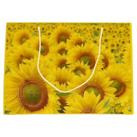 Champ de Sunflower Design Sac cadeau (Devant)