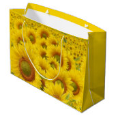 Champ de Sunflower Design Sac cadeau (Dos Angle)