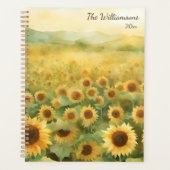 Champ de tournesols à l'aquarelle (Devant)