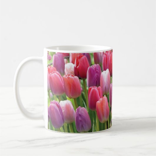 Champ de Tulipes Café Mug (Gauche)