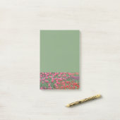 Champ De Tulipes Notes Post-it (Sur un bureau)