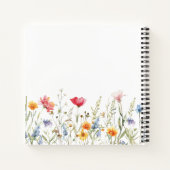 Champ Fleur sauvage aquarelle Carnet personnalisé (Dos)
