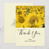 Champ jaune de Merci de tournesol (Devant / Derrière)