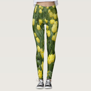 Champ jaune Legging de tulipes