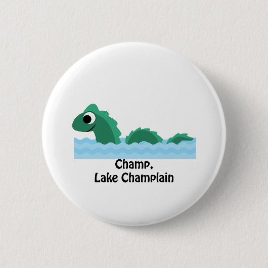 Champ, Lake ChamPlain Ronde Button 5,7 Cm (Voorkant)