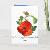 CHAMP POPPY ~ Carte pour amis (Dos)