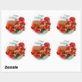 CHAMP POPPY Joyeux Sticker Rond Anniversaire Class (Feuille)