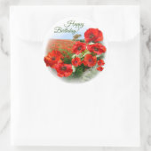 CHAMP POPPY Joyeux Sticker Rond Anniversaire Class (Sac)
