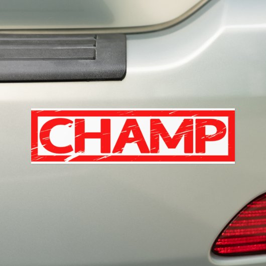 Champ Stamp Bumpersticker (Op auto)