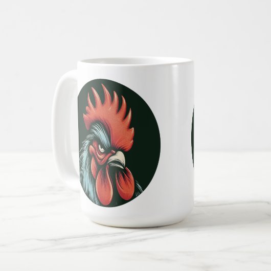 "Champ the Grumpy Rooster" Mug (Devant gauche)