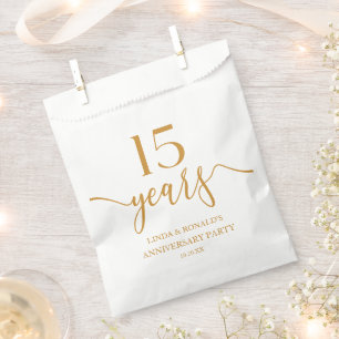 Champagne 15e bruiloft Jubileum Bedankzakje
