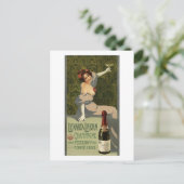 Champagne, Adverteren, vrouw, Briefkaart (Staand voorkant)