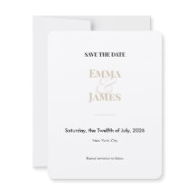 Champagne Ampersand Save the Date | Trouwkaart
