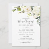 Champagne Aquarelle Faire-part de mariage Florale (Devant)