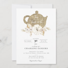 Champagne Autumn Bridal Tea Kaart