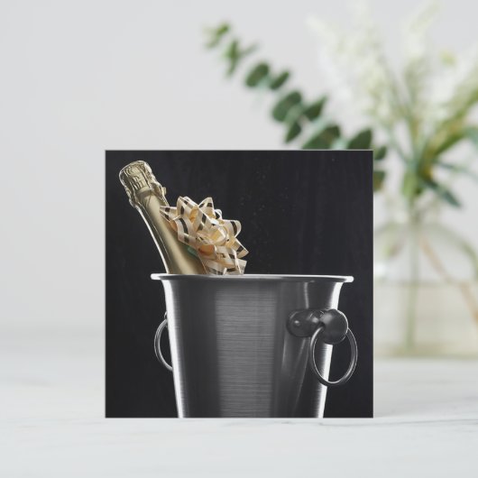 Champagne avec Bow Invitation (Debout devant)