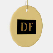 Champagne Avec Initiales D'Or Ornement En Céramiqu (Droite)