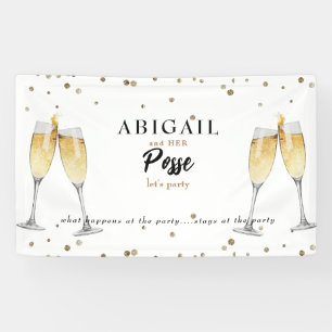 Champagne Bachelorette Posse Party Banner