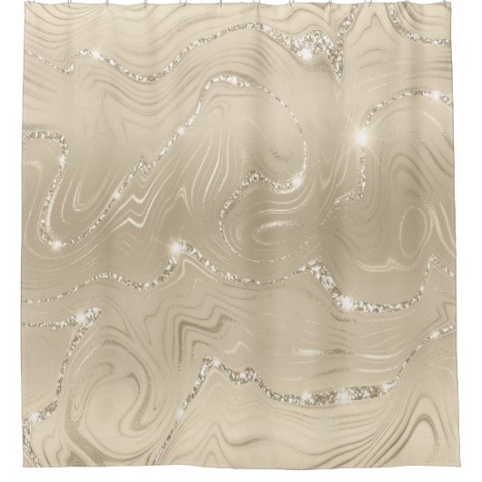 Champagne Background Beige Glitter Douchegordijn (Voorkant)