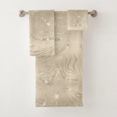 Champagne Background White en Beige Glitter Bad Handdoek (Insitu)