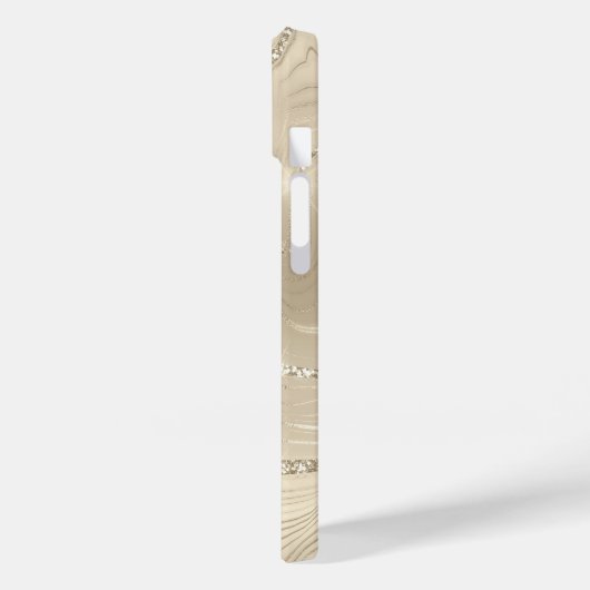 Champagne Background White Glitter Case-Mate iPhone Case (Achterkant / Links)