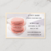 Champagne Bakery Baker Pastry Chef Roze Macarons Visitekaartje (Voorkant)