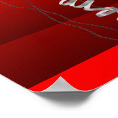 Champagne Balloons Red Party Banner Poster (Hoek)