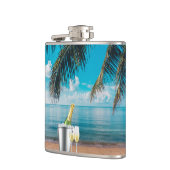 Champagne Beach Flask Heupfles (Links)