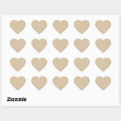 Champagne Beige Hart Sticker (Vel)