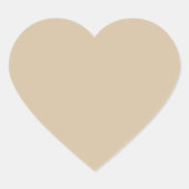 Champagne Beige Hart Sticker (Voorkant)