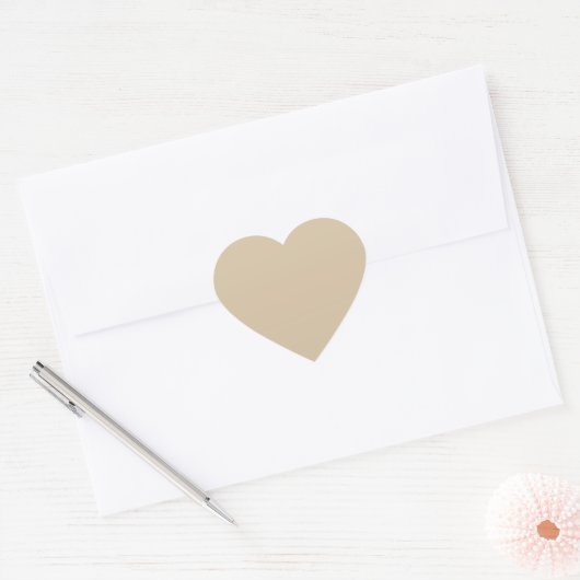 Champagne Beige Hart Sticker (Envelop)