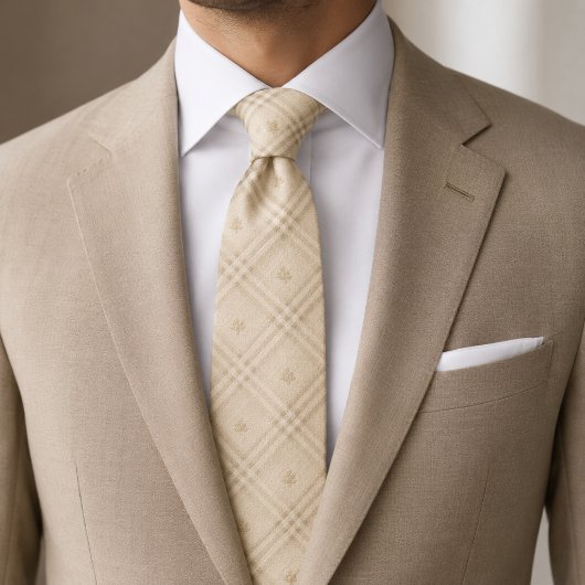 Champagne beige ruitplaid das