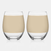 Champagne Beige Wijnglas Zonder Voet (Achterkant)