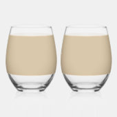 Champagne Beige Wijnglas Zonder Voet (Voorkant)