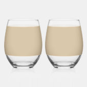 Champagne Beige Wijnglas Zonder Voet (Links)