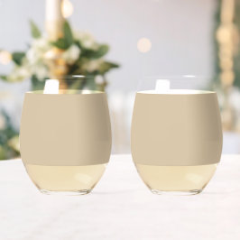 Champagne Beige Wijnglas Zonder Voet