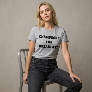 Champagne Bij Het Ontbijt T-Shirt Tumblr