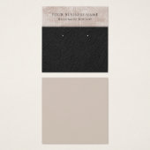 Champagne Black Faux Leather Eroing Cartes d'affic (Devant & derrière)