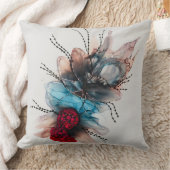 Champagne Bleu et Huîtres Coussin Jeté (Couverture)