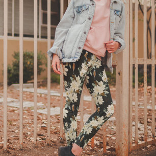 Champagne Bloem Bloemige Nieuwe Jaar Bruiloft Leggings