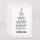 Champagne & Blush Chic Champagne Toren Bedankkaart (Voorkant)