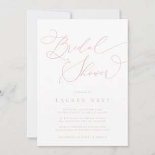 Champagne Blush Moderne Douche nuptiale Invitation