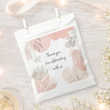 Champagne Blush Pink - Hand getrokken Floral Favor